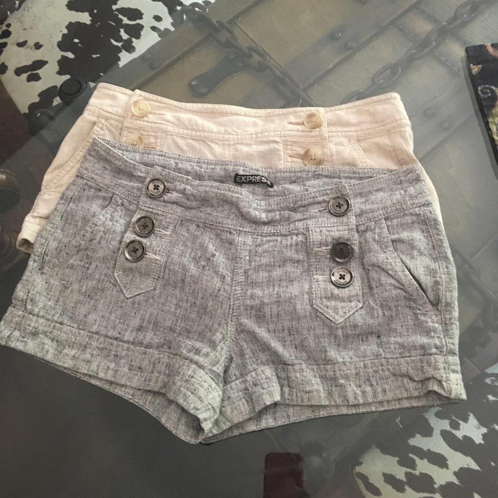 COPY - Bundle of 2 Linen front button Express shorts